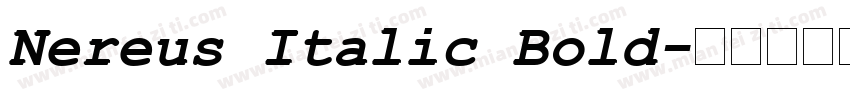 Nereus Italic Bold字体转换